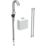 Grifo electrónico para lavabos Geberit Piave, montaje de encimera, servicio a generador, con caja funcional vista: Cromado brillante, Mezclador=Con mezclador
